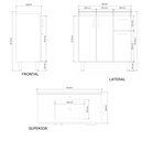 Ver imagem 3 de Conjunto Gabinete de Banheiro Lisboa 80cm