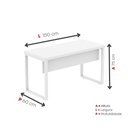 Ver imagem 2 de Mesa Escritório 1500x600x750mm M150-60pe40tub Branco