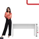 Ver imagem 3 de Mesa Escritório 1500x600x750mm M150-60pe40tub Branco