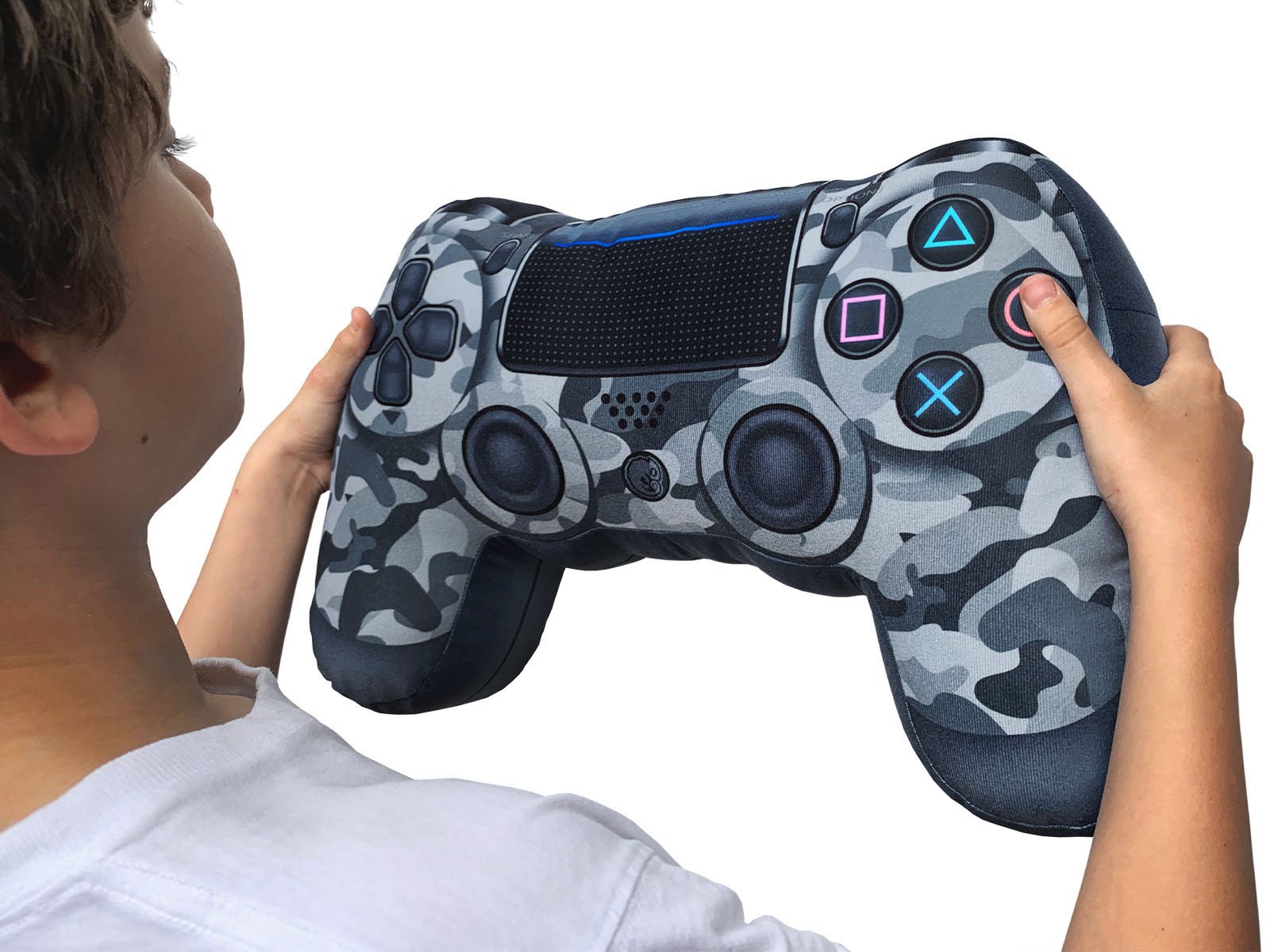 Almofada Gamer Joystick Controle de Video Game PS4 Camuflagem Cinza - 8