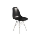 Ver imagem 4 de Conjunto 4 Cadeiras Eames Tubo Ferro Branco Assento Preto