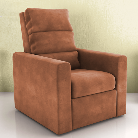 Poltrona Lyon 2 Estágios Reclinável Veludo Cobre 69x90cm para Sala e Descanso