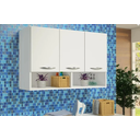 Ver imagem 4 de Armário Balcão Aéreo Parede Dispensa Temperos Multiuso ClickForte Armário Multiuso Branco