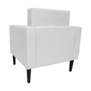 Ver imagem 4 de Poltrona Estofada Para Sala de Espera Leticia Slim Corano Branco - LM DECOR