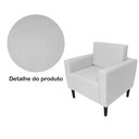Ver imagem 3 de Poltrona Estofada Para Sala de Espera Leticia Slim Corano Branco - LM DECOR