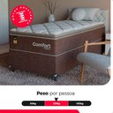 Ver imagem 5 de Cama Box Solteiro + Colchão Comfort Class Pillow Top 88x188 Marrom/suede Marrom