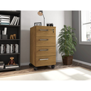 Ver imagem 4 de Gaveteiro Organizador Paris 4 Gavetas e Rodinhas Escritório - Freijó