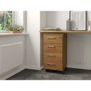 Ver imagem 3 de Gaveteiro Organizador Paris 4 Gavetas e Rodinhas Escritório - Freijó