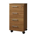 Ver imagem 1 de Gaveteiro Organizador Paris 4 Gavetas e Rodinhas Escritório - Freijó