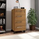 Ver imagem 2 de Gaveteiro Organizador Paris 4 Gavetas e Rodinhas Escritório - Freijó