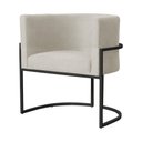 Ver imagem 3 de Poltrona Decorativa Luana Base Preta Suede Cores - DS Estofados Poltrona Luana Bege