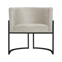 Ver imagem 2 de Poltrona Decorativa Luana Base Preta Suede Cores - DS Estofados Poltrona Luana Bege