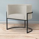 Ver imagem 6 de Poltrona Decorativa Luana Base Preta Suede Cores - DS Estofados Poltrona Luana Bege