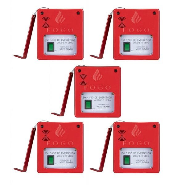 Kit 5x Acionador Bomba (Botão Liga) Segurimax 28960 - 1