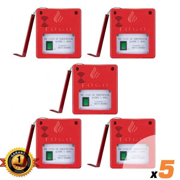 Kit 5x Acionador Bomba (Botão Liga) Segurimax 28960 - 2