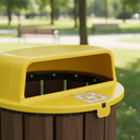 Ver imagem 3 de Lixeira de Madeira Plástica Ecológica 94l Diversas Cores - Amarela