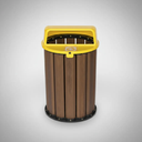 Ver imagem 5 de Lixeira de Madeira Plástica Ecológica 94l Diversas Cores - Amarela