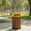 Ver imagem 4 de Lixeira de Madeira Plástica Ecológica 94l Diversas Cores - Amarela
