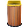 Lixeira para Coleta Seletiva 94l Diversas Cores Madeira Plastica Ecologica - Amarelo - 2