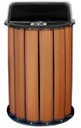 Ver imagem 1 de Lixeira para Coleta Seletiva 94L Diversas Cores Madeira Plastica Ecologica - Preto