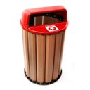 Ver imagem 3 de Lixeira para Coleta Seletiva 94L Diversas Cores Madeira Plastica Ecologica - Vermelho