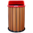 Ver imagem 1 de Lixeira para Coleta Seletiva 94L Diversas Cores Madeira Plastica Ecologica - Vermelho