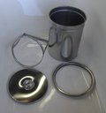 Ver imagem 2 de Lixeira Pia Cozinha Embutir No Granito Em Inox 12lt 30X50 CM