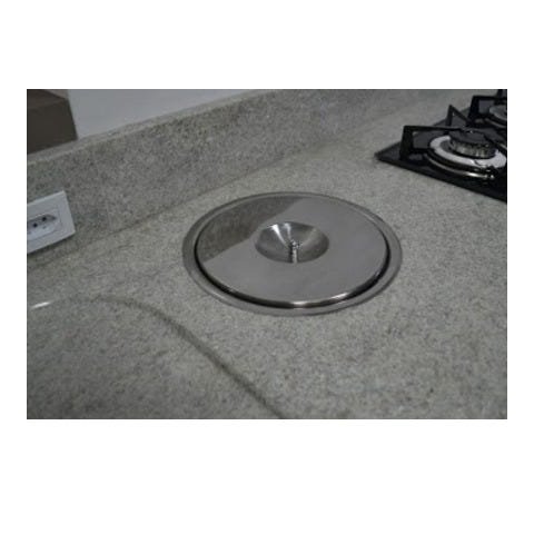 Lixeira Pia Cozinha Embutir No Granito Em Inox 6lt 20X30 CM