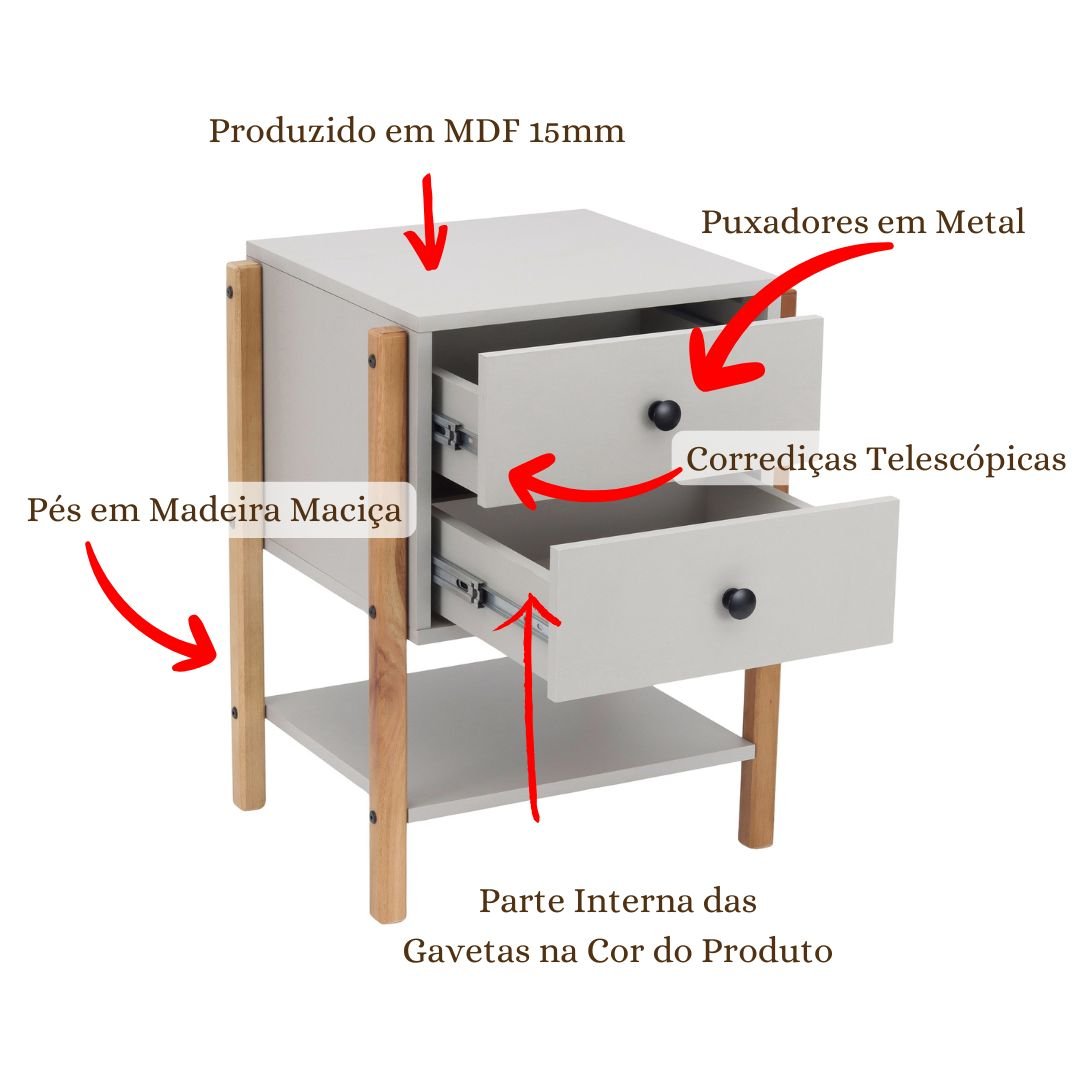 Mesa de Cabeceira Magali - 4