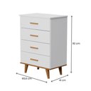 Ver imagem 4 de Cômoda Infantil 4 Gavetas Luma Branco Carolina Baby