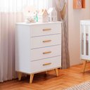 Ver imagem 1 de Cômoda Infantil 4 Gavetas Luma Branco Carolina Baby