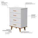 Ver imagem 3 de Cômoda Infantil 4 Gavetas Luma Branco Carolina Baby