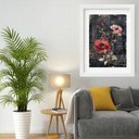 Ver imagem 1 de Quadro Decorativo Flores Vintage 60x48cm:moldura Branca