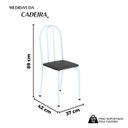 Ver imagem 3 de Kit 4 Cadeiras Tubular 89x37x42 cm Ane B Branco/Preto