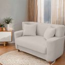 Ver imagem 1 de Sofá Luxo para Recepção Empresa Tecido Boucle:boucle Creme