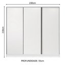 Ver mais imagens de Guarda Roupa Royale Casal 100% Mdf 3 Portas Correr Madesa
