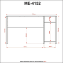 Ver imagem 2 de Mesa Gamer para Computador 1,36m com Suporte para Monitores ME4152 Preto/Azul - Tecno Mobili