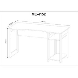 Mesa para Computador Gamer 1,36m com Suporte para Monitores Me4152 Tecno Mobili - Preto/vermelho - 6