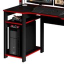 Ver imagem 3 de Mesa Gamer para Computador 1,36m com Suporte para 2 Monitores ME4152 Preto/Vermelho - Tecno Mobili