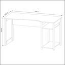 Ver imagem 4 de Mesa Gamer para Computador 1,36m com Suporte para 2 Monitores ME4152 Preto/Vermelho - Tecno Mobili