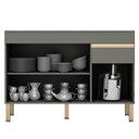 Ver imagem 6 de Paneleiro e Balcão Gabinete sem Tampo 120cm Lina K02 Gris - Mpozenato