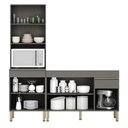 Ver imagem 2 de Paneleiro e Balcão Gabinete sem Tampo 120cm Lina K02 Gris - Mpozenato