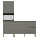Ver imagem 1 de Paneleiro e Balcão Gabinete sem Tampo 120cm Lina K02 Gris - Mpozenato