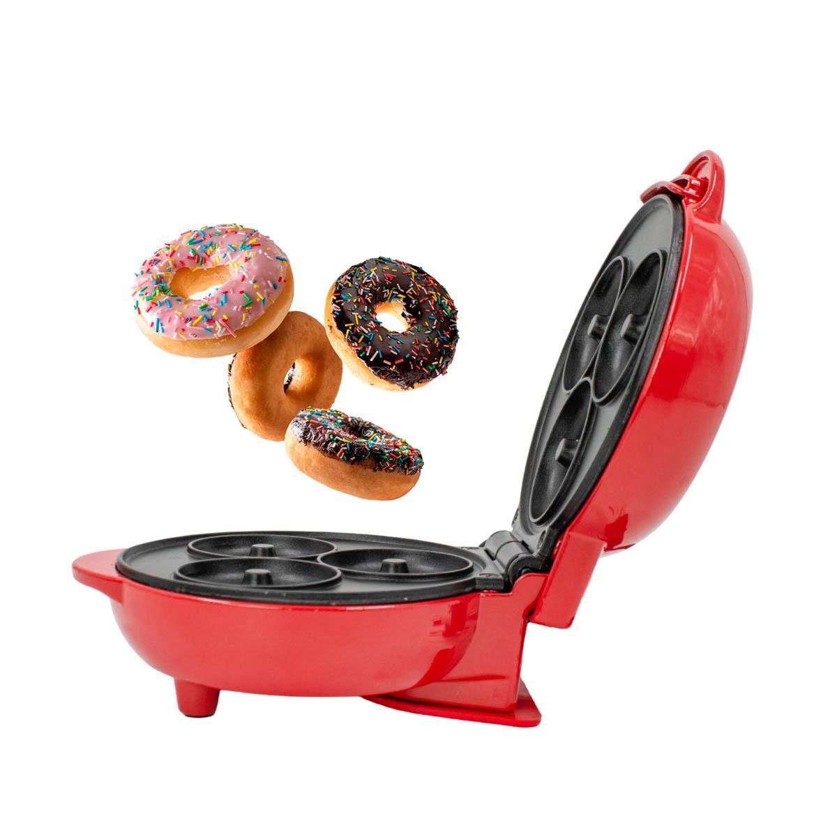Mini Maquina Forma Elétrica - Waffles Donuts Vermelho - 1