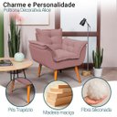 Ver imagem 2 de Kit 2 Poltronas Decorativa Confortável para Sala Quarto Recepção Escritório Manicure Alice Tecido Bo