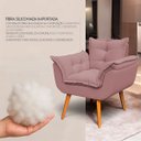 Ver imagem 6 de Kit 2 Poltronas Decorativa Confortável para Sala Quarto Recepção Escritório Manicure Alice Tecido Bo