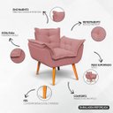 Ver imagem 5 de Kit 2 Poltronas Decorativa Confortável para Sala Quarto Recepção Escritório Manicure Alice Tecido Bo