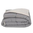 Ver imagem 7 de Kit Edredom Queen Coberdrom Soft Hipercal/sherpa 5 Peças - Cinza