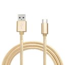 Ver imagem 1 de Cabo Carregador para Asus Zenfone 5 5Z Type-C em Nylon Dourado