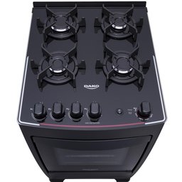 Fogão 4 Bocas Dako Supreme Glass Preto com Mesa de Vidro - Bivolt - 5